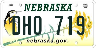 NE license plate DHO719