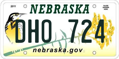 NE license plate DHO724
