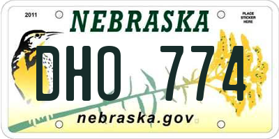 NE license plate DHO774
