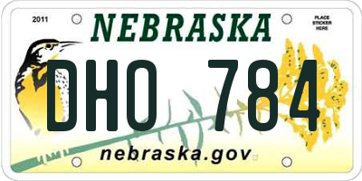 NE license plate DHO784