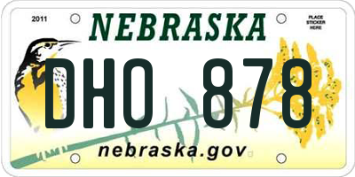 NE license plate DHO878