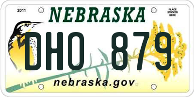 NE license plate DHO879