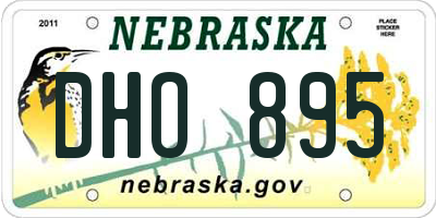 NE license plate DHO895