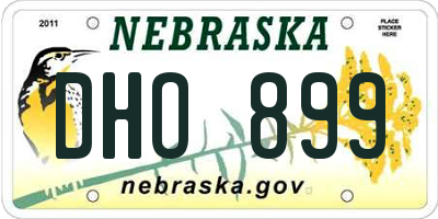 NE license plate DHO899
