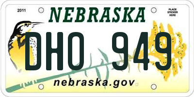 NE license plate DHO949