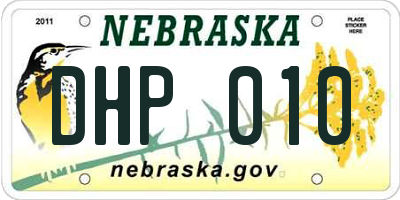 NE license plate DHP010