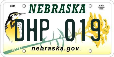 NE license plate DHP019