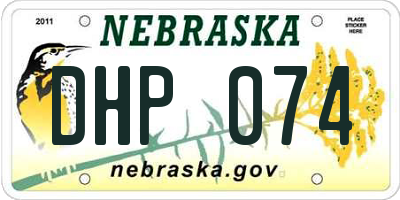 NE license plate DHP074