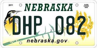 NE license plate DHP082