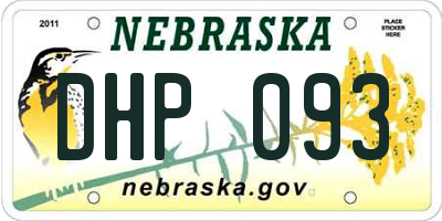 NE license plate DHP093