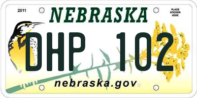NE license plate DHP102