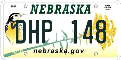 NE license plate DHP148