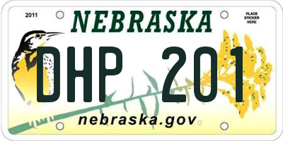 NE license plate DHP201
