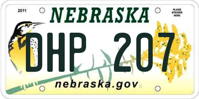 NE license plate DHP207
