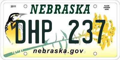 NE license plate DHP237