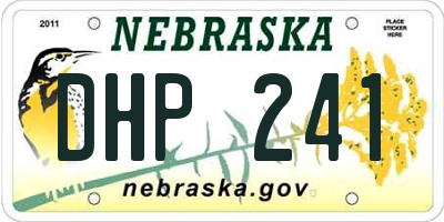 NE license plate DHP241
