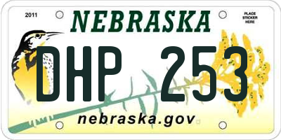 NE license plate DHP253