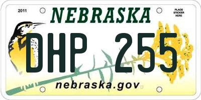 NE license plate DHP255