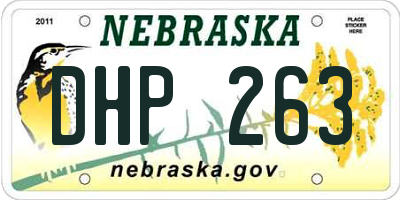 NE license plate DHP263
