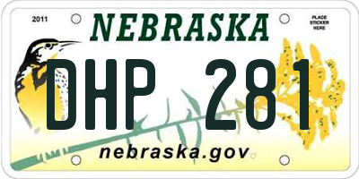 NE license plate DHP281