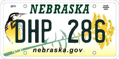 NE license plate DHP286
