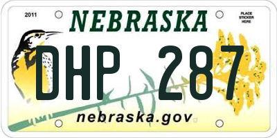 NE license plate DHP287