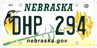 NE license plate DHP294