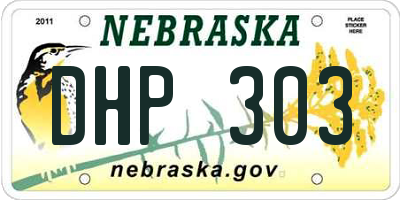 NE license plate DHP303