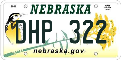 NE license plate DHP322