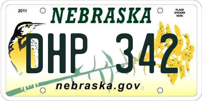 NE license plate DHP342