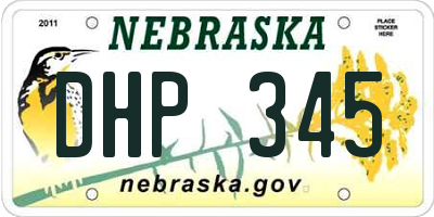NE license plate DHP345