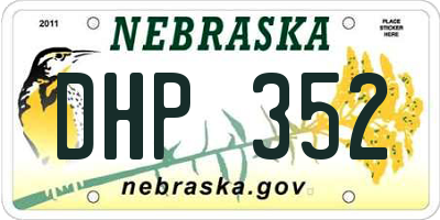 NE license plate DHP352