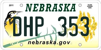 NE license plate DHP353