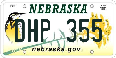 NE license plate DHP355