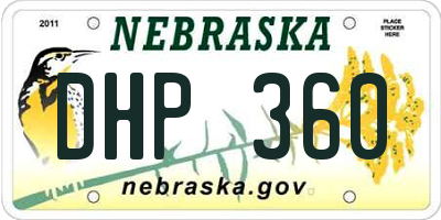 NE license plate DHP360