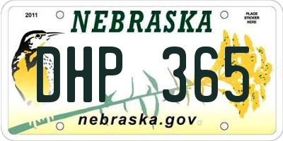 NE license plate DHP365