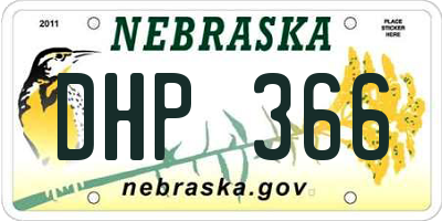 NE license plate DHP366