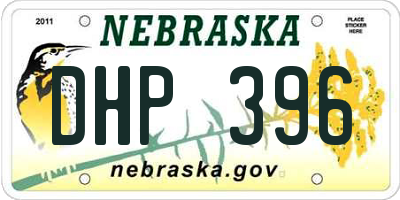 NE license plate DHP396