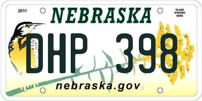 NE license plate DHP398