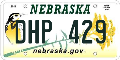NE license plate DHP429