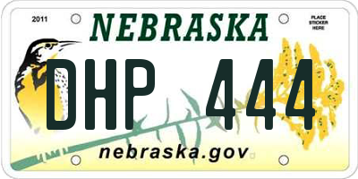 NE license plate DHP444