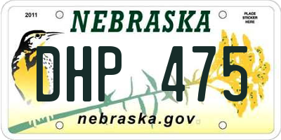 NE license plate DHP475