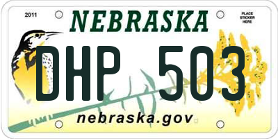 NE license plate DHP503