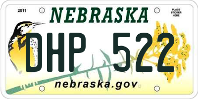 NE license plate DHP522