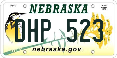 NE license plate DHP523