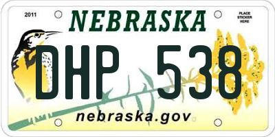 NE license plate DHP538