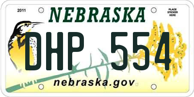 NE license plate DHP554