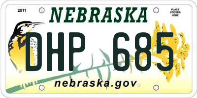 NE license plate DHP685