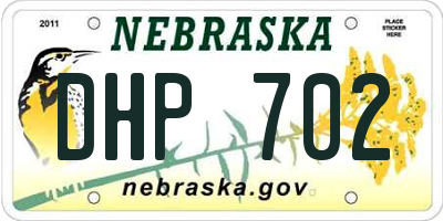 NE license plate DHP702