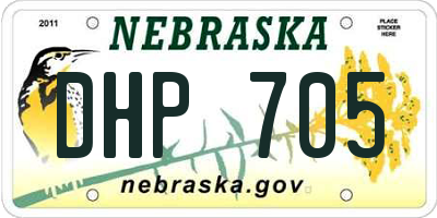 NE license plate DHP705